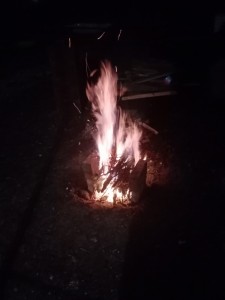 Create meme: the fire-nodya night in the forest, Dark image, military in the evening around the campfire