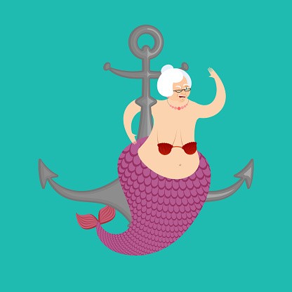 Create meme: mermaid at anchor, the old mermaid, mermaid 