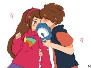 Create meme: gravity falls arts Mabel and dipper love, dipper anime art, dipper x mabel art