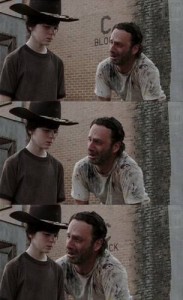 Create meme: Rick and Carl meme, the walking dead Rick and Carl meme, Carl meme