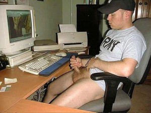 Create meme: hand job, People, funny poses in front of a computer