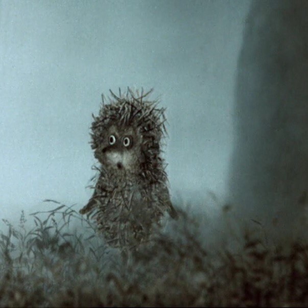 Create meme: hedgehog in the fog cartoon 1975, Norstein hedgehog in the fog, cartoon hedgehog in the fog