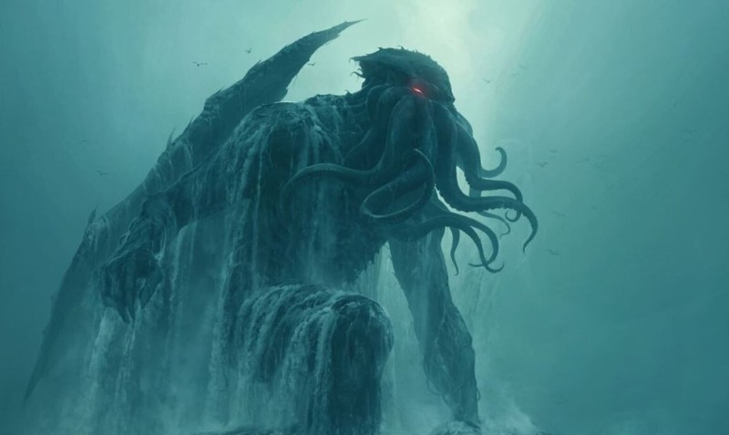 Create meme: cthulhu under water, howard phillips lovecraft cthulhu, the myths of cthulhu