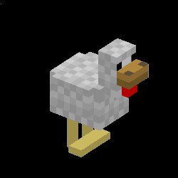 Create meme: minecraft mobs chicken, minecraft chicken on the side, chicken from minecraft