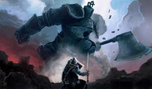 Создать мем: дарк соулс 1, dark souls iron golem art, дарк соулс