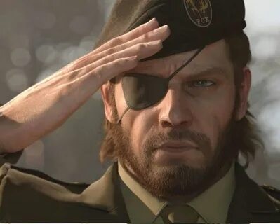 Create meme: solid snake salutes, snake salutes, big boss metal gear