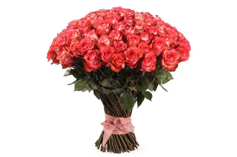 Создать мем: розы большой букет, букет красных роз, коралловые розы букет