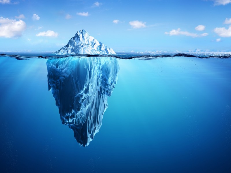 Create meme: iceberg under water, iceberg underwater part, iceberg art