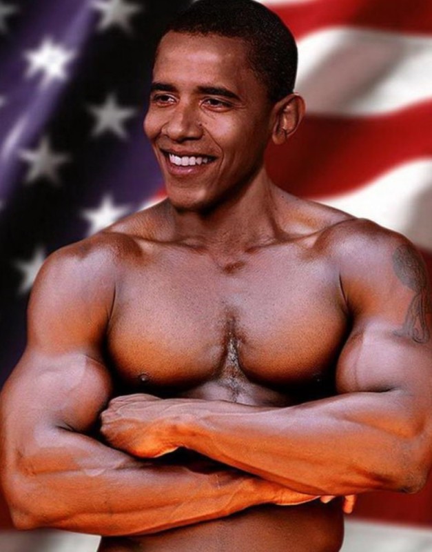 Create meme: American jocks, Barack Obama is pumped up, inflated Negro