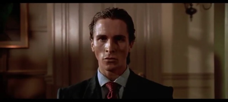 Create meme: Patrick Bateman, love and thunder