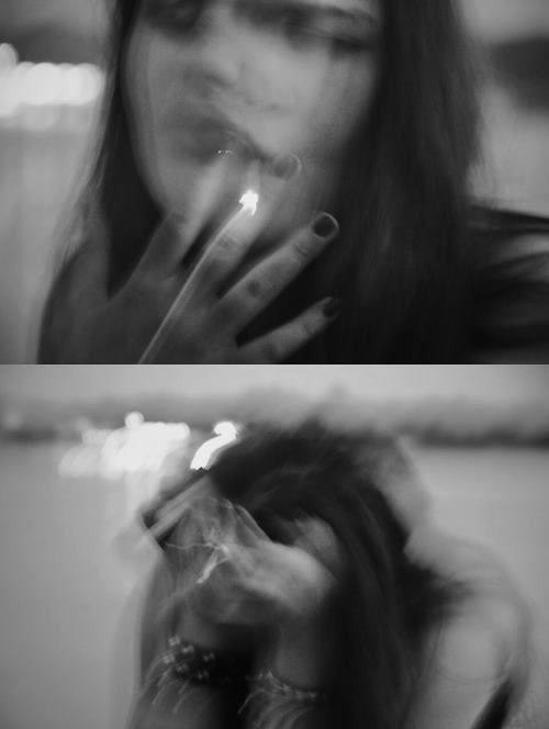 Create meme: the girl smokes, a crying girl with a cigarette, The girl smokes and cries