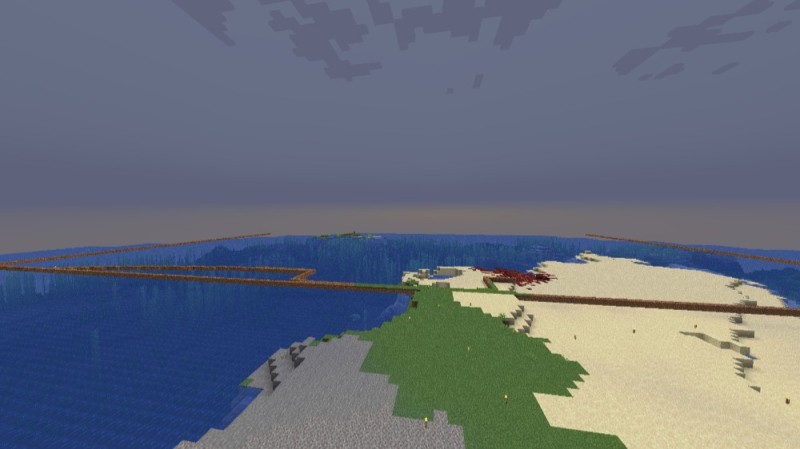 Create meme: ocean in minecraft, island in minecraft, minecraft map