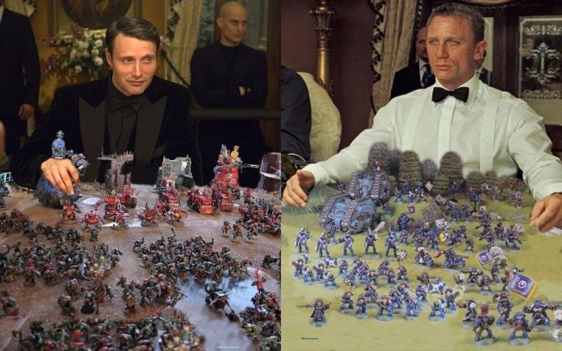 Create meme: waaagh mr bond, Mads Mikkelsen Casino Royale, Casino Royale Warhammer