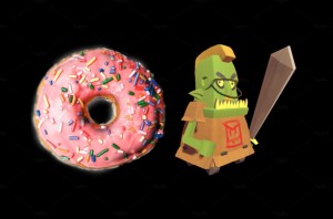 Создать мем: темнота, donut, пончик