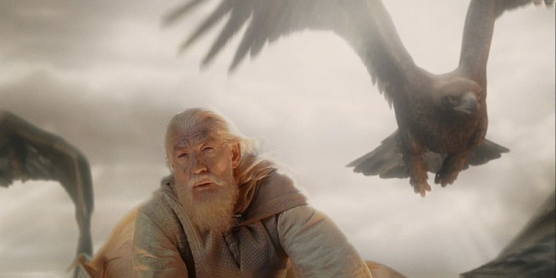 Create meme: The Eagles of the Lord of the Rings, the lord of the rings, Gandalf from the hobbit