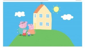 Create meme: peppa pig's house, peppa pig house, peppa pig house from the cartoon