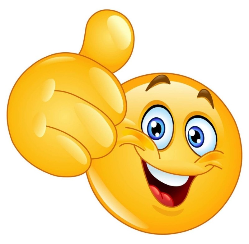 Create meme: smiley well done, emoticons large, smiley face thumbs up