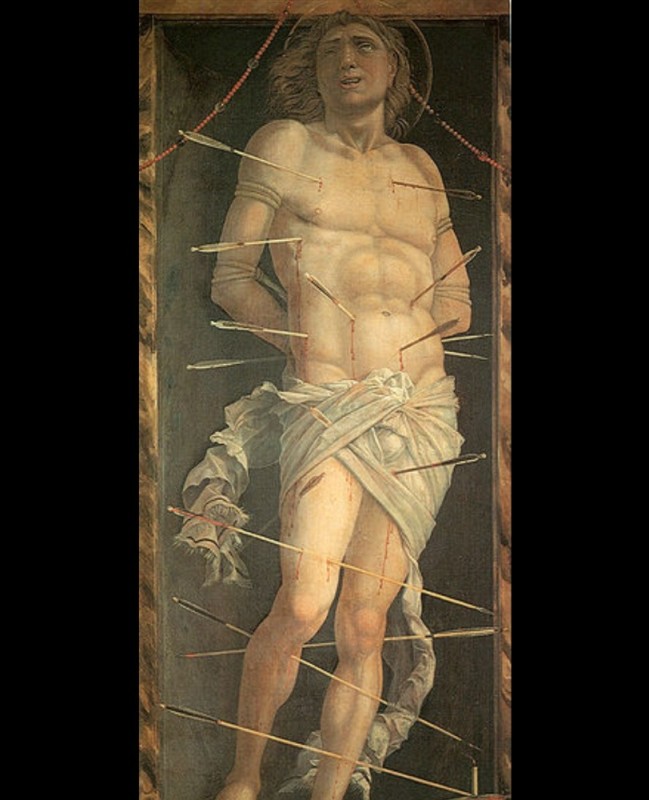 Create meme: Andrea Mantegna Saint Sebastian, mantegna saint sebastian, Sandro botticelli Saint Sebastian