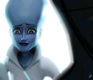 Create meme: megamind and metro man, megamind