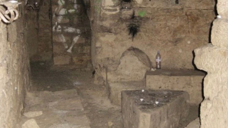 Create meme: darkness, grotto of the nativity in bethlehem, menagerie caves