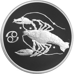 Создать мем: зодиак рак, серебряные монеты знак зодиака рак, монета знаки зодиака рак спмд