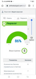 Create meme: the result, show my result, score your score 5