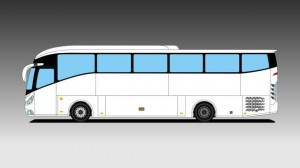 Создать мем: туристический автобус белый, bus, автобус вид сбоку иракус