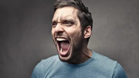 Create meme: The screaming man in 3.4, anger , insult 