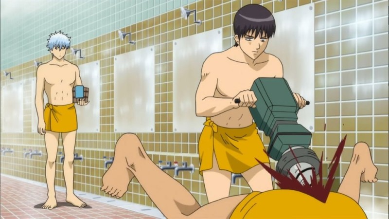 Create meme: gintama funny moments, gintama hedoro bath, anime Gintama