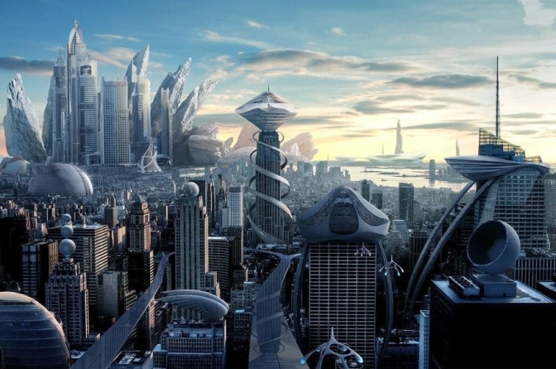 Создать мем: фантастические города будущего, проект город будущего, фантастический город