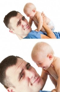 Create meme: tell dad not dad, dad fag, young father sleeps with baby