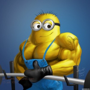 Create meme: bodybuilding fitness, minions, minion Jock