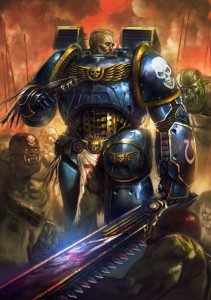 Create meme: warhammer 40000 Ultramarines art