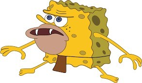 Create meme: spongegar, spongebob meme Neanderthal, Bob sponge