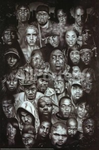 Create meme: hip hop legends, posters of rappers, rappers collage art