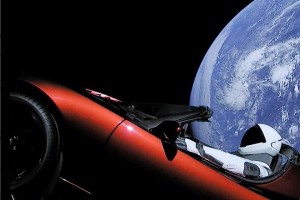 Create meme: tesla roadster and starman in space, spacex machine in space, machine Elon musk in space