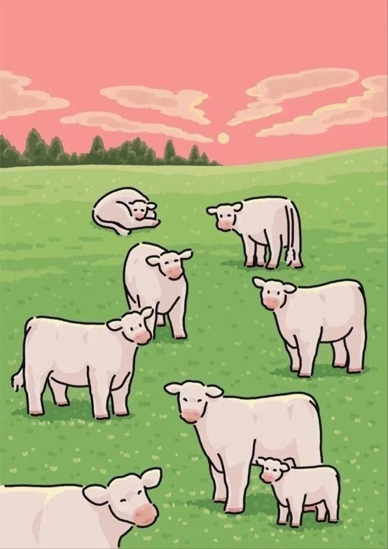 Создать мем: овца, овца рисунок, стадо овец вектор