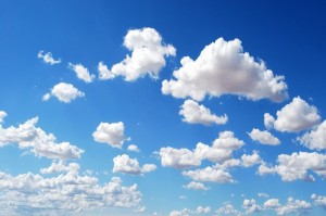 Create meme: blue sky with clouds