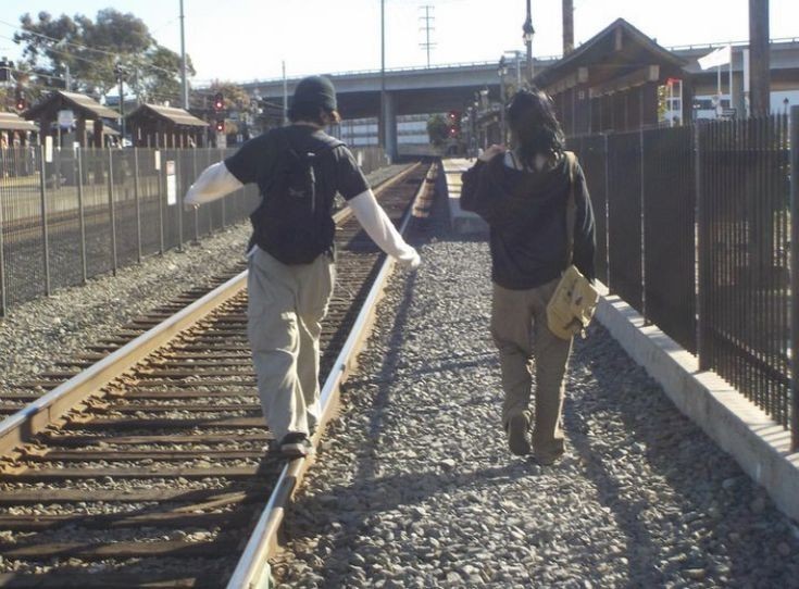 Create meme: train, people , railway station