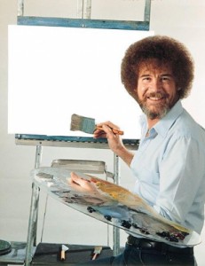 Create meme: paint, bobross, bob ross