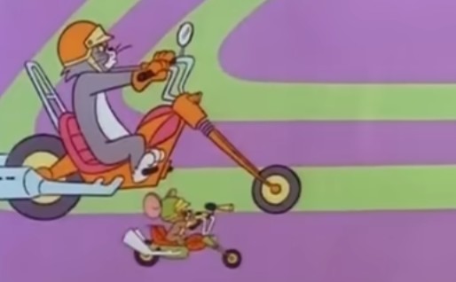 Create meme: Tom and Jerry race, Tom and Jerry bike, Tom and Jerry 