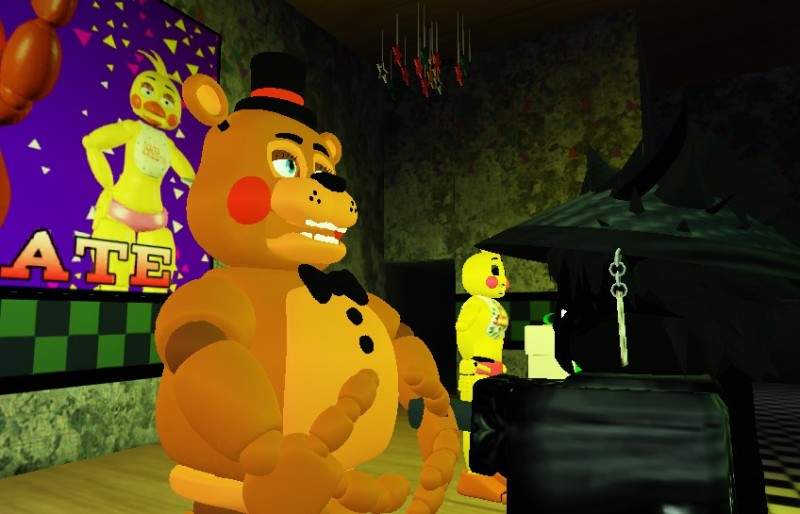Create meme: five nights at freddy's, Freddy fnaf 1 and Toy Chick, freddy's animatronics pizzeria