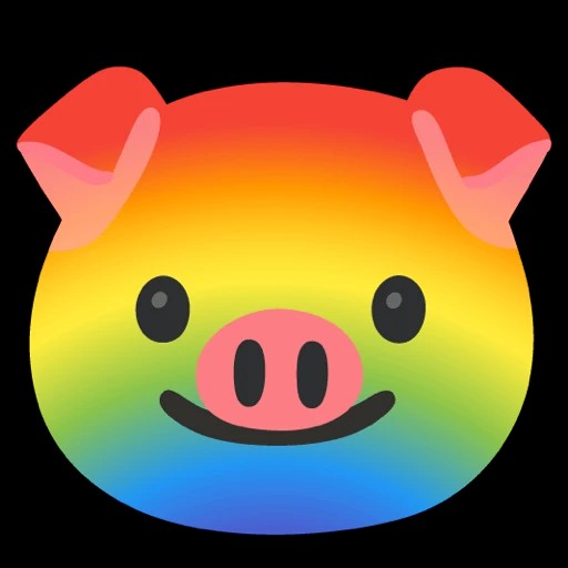 Create meme: emoji pig, piggy pigs, mumps 