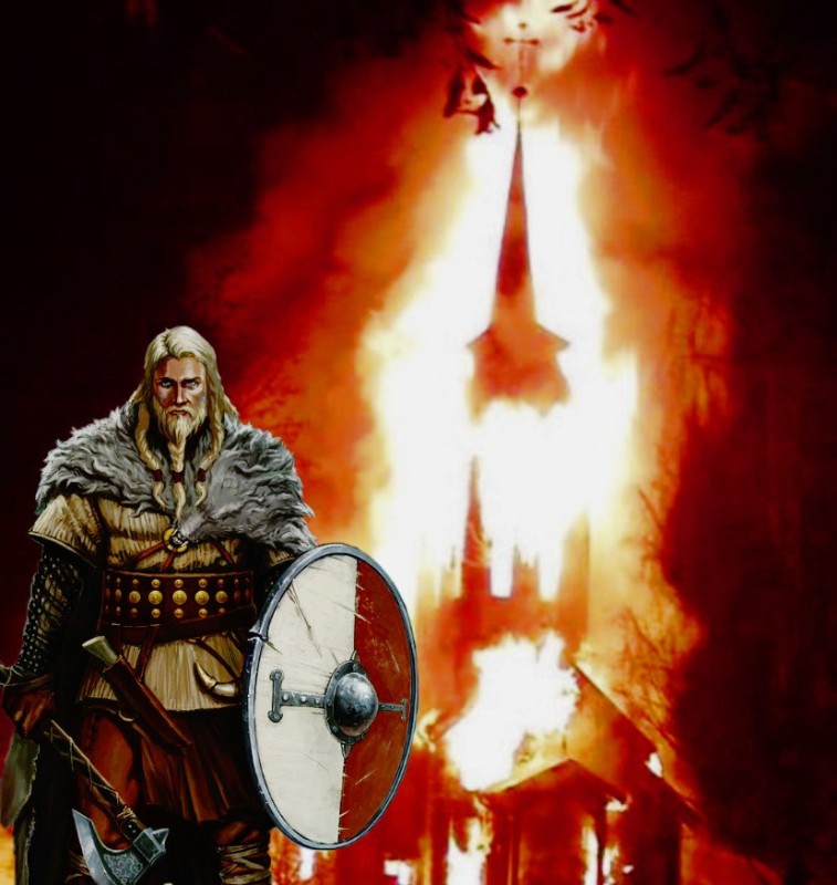 Create meme: burning burzum church, Slavic warrior, slavic warrior art