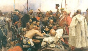 Create meme: the Cossacks writing a letter, The Cossacks writing letter to Turkish Sultan. 1880, picture Repin Cossacks