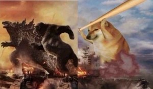 Create meme: Godzilla vs king Kong