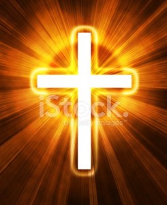 Создать мем: крест со свечением, крест в лучах света, светящийся крест на черном фоне