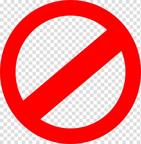 Создать мем: красный перечеркнутый круг, знак запрета на прозрачном фоне, запрещено