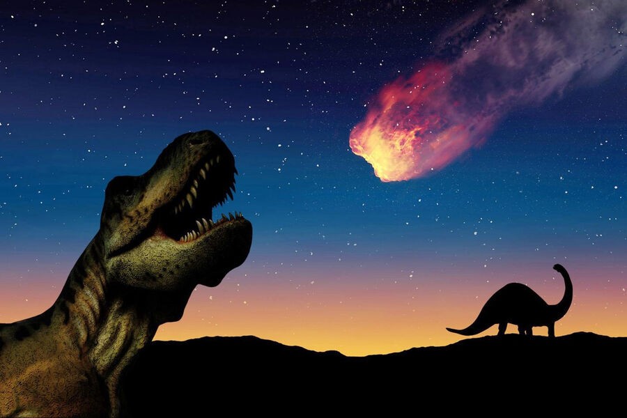 Создать мем: динозавры, динозавры на земле, ученые раскрыли тайну астероида чиксулуб.