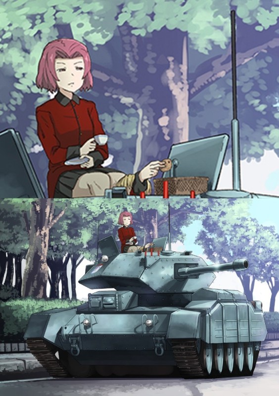 Создать мем: девушки и танки святая глориана, аниме, крусейдер танк аниме
